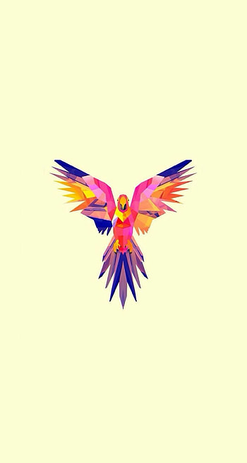 Geometric Animal, Parrot tattoo in polygons, Beautiful in HD phone wallpaper