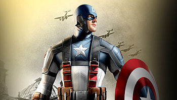 Captain America With Shield, captain-america, superheroes, behance HD wallpaper