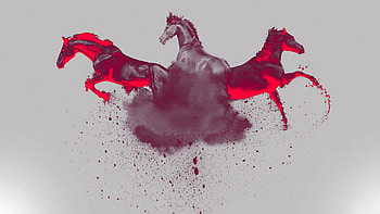 Paint, Abstract, Horses, Spray HD wallpaper
