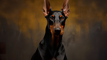 Doberman Pinscher Portrait, Animal, doberman pinscher HD wallpaper