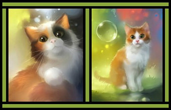 Apofiss art (collage), animal, white, black, art, car, orange, cehenot, collage, ginger, pink, fantasy, apofiss, green, bubble, water HD wallpaper
