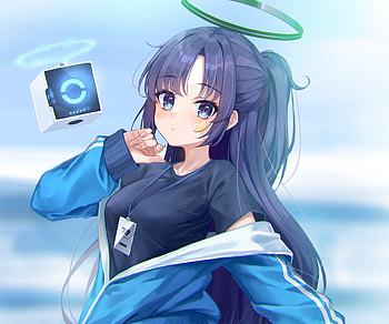 Hayase Yuuka, Hayase Yuuka, video game, Blue Archive, blue anime HD wallpaper