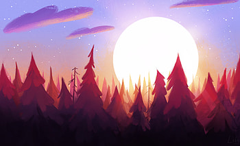 Sun Rising From Trees Morning, artist, artwork, digital-art, sun, deviantart HD wallpaper