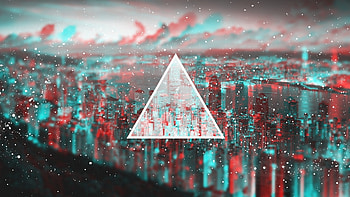 Preview triangle, light, blurred HD wallpaper