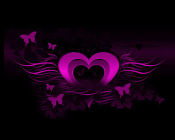 20.jpg, flutter, heart, butterfly HD wallpaper