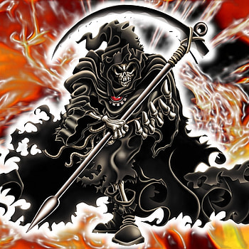 Grim Reaper, Dark, Skull, Fire HD phone wallpaper