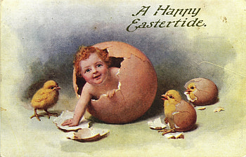 :), egg, baby, easter, card, chick, copil, child, vintage HD wallpaper
