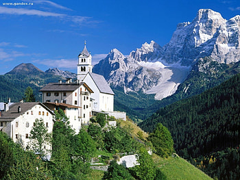 Landscape, Cities, Houses, Mountains HD wallpaper