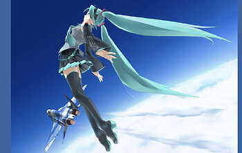 air borne, blue, miku, planet, clouds, fighter jet HD wallpaper
