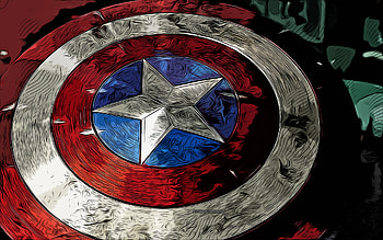 Captain America Shield, , vector art, Captain America Shield drawing, creative art, Captain America Shield art, vector drawing, Captain America HD wallpaper