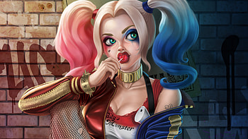 Harley Quinn Cute, harley-quinn, superheroes, artist, artwork HD wallpaper