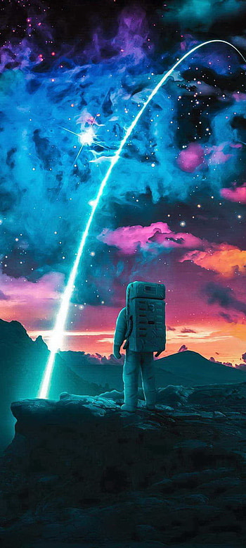 Astronaut, atmosphere, sky HD phone wallpaper