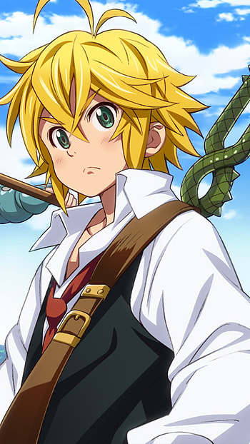 blush, green eyes, Meliodas (The Seven Deadly Sins), Anime, The Seven Deadly Sins HD phone wallpaper