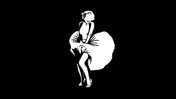 Girl Dancing Skirt Minimal Dark , artist, artwork, digital-art, dark, black HD wallpaper
