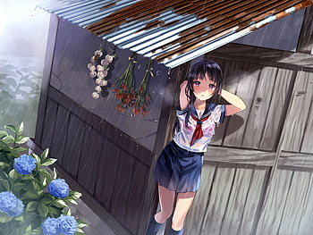 Anime Girl, Girl, Anime, art, School HD wallpaper