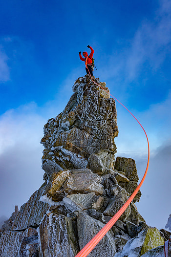 Sports, Rock, Vertex, Top, Miscellanea, Miscellaneous, Human, Person, Climber, Mountaineer HD phone wallpaper
