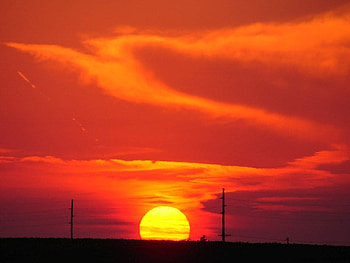 Ball of Orange, sky, sun, sunset, bright HD wallpaper