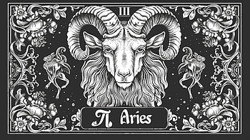 Aries Zodiac in Elegant Black & White, zodiac, horoscope, Aries (Astrology), Black & White HD wallpaper