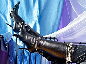 Black boots, stilettos, model, Boots, heels, feminine HD wallpaper