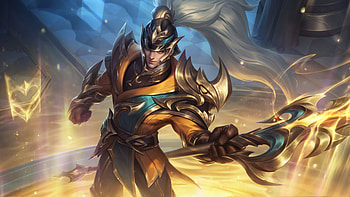 Glorious Crown Xin Zhao Skin LoL Splash Art PC, Video Game, League Of Legends, Xin Zhao (League Of Legends), Lance HD wallpaper