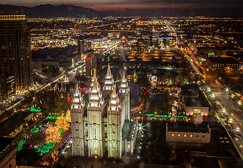 Salt Lake City, Christmas festivities, Magical atmosphere, Festive decorations HD wallpaper