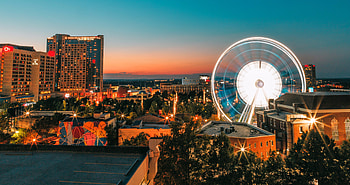 Cities, Night, City, Building, Ferris Wheel HD wallpaper