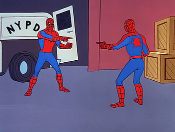 Spiderman meme wlp, standing, art HD wallpaper