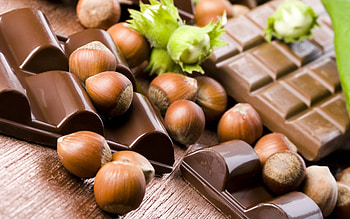 Food, Chocolate, Nuts HD wallpaper