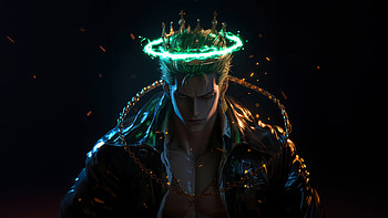 Sword Master Roronoa Zoro , zoro-roronoa, one-piece, anime, artist, artwork, digital-art, ai, dark HD wallpaper