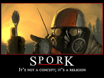 Worlds Greatest Invention, spork, religion, invention, concept, gas mask HD wallpaper