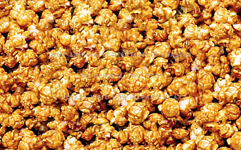 Popcorn, Caramel popcorn, Texture, Abstract background HD wallpaper