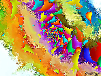 WAVES OF COLOUR, WAVES, FRACTAL, COLOURS, ABSTRACT HD wallpaper