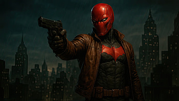Red Hood Crusader, red-hood, superheroes, supervillain, artwork, digital-art, art, ai, deviantart HD wallpaper