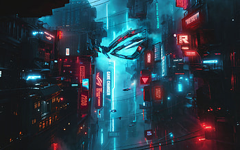 Asus ROG Future Metropolis 2024, technology, Asus, Asus ROG HD wallpaper
