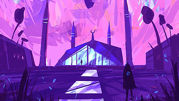 Walking Towards Temple , artist, artwork, digital-art HD wallpaper