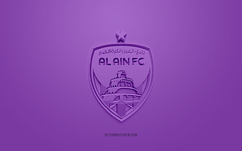 Al Ain FC, creative 3D logo, purple background, UAE football Club, UAE Pro League, Abu Dhabi, UAE, 3d art, football, Al Ain FC 3d logo HD wallpaper