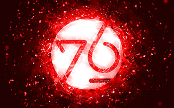 system76 red logo, , red neon lights, Linux, creative, red abstract background, system76 logo, OS, system76 HD wallpaper