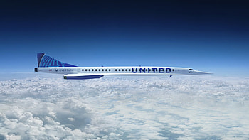 United Airlines, Boom Overture airliners, Fleet expansion, Next-generation travel HD wallpaper