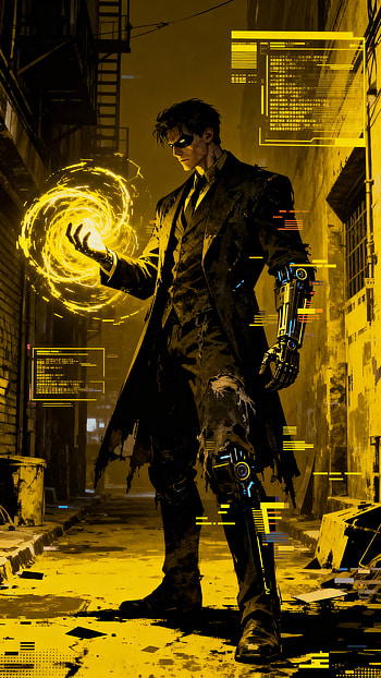 cyborg, alley HD phone wallpaper