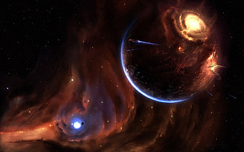 Landscape, Fantasy, Art, Planets, Universe HD wallpaper