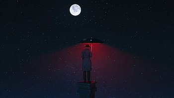 Time Keeper of the night, minimal, dark HD wallpaper