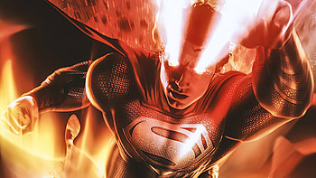 Black Superman Laser Eye, superman, superheroes, artwork, artist HD wallpaper