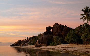 Seychelles sunset HD wallpaper