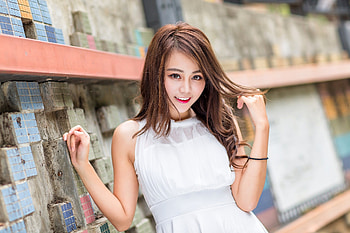 Asian, girl model, smile HD wallpaper