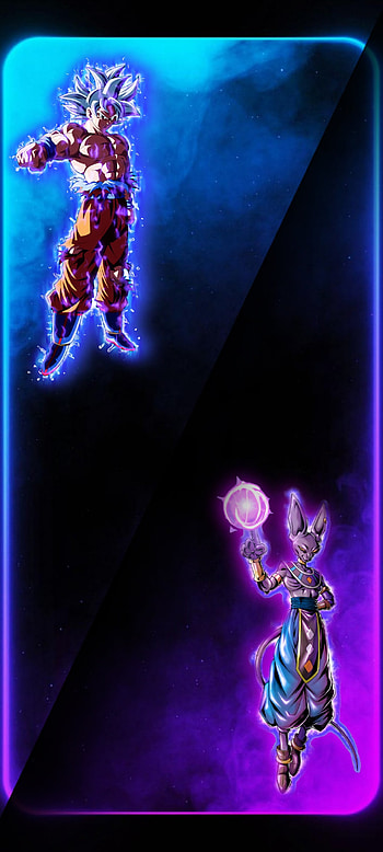 Gokuui lord beerus, art, blue HD phone wallpaper