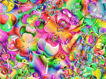 COLOURFUL CLOVER, ART, COLOURFUL, BRIGHT, ABSTRACT HD wallpaper