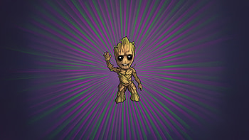 Cute Baby Groot, baby-groot, digital-art, artwork, superheroes, artstation HD wallpaper