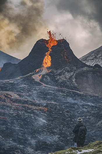 Nature, Volcano, Lava, Eruption, Hot HD phone wallpaper