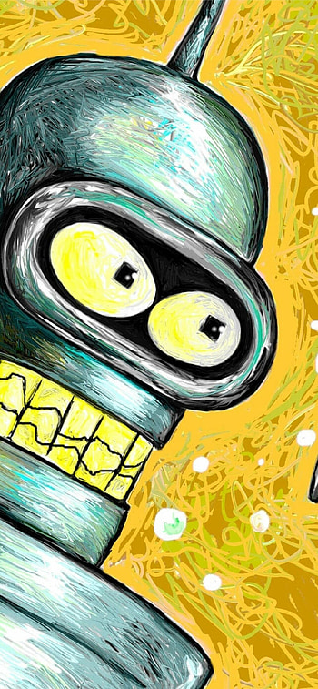 Futurama, Bender drawing, , Digital artistry HD phone wallpaper