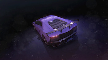 Purple Lamborghini Aventador Rear, lamborghini-aventador, cars, 2018-cars, behance HD wallpaper